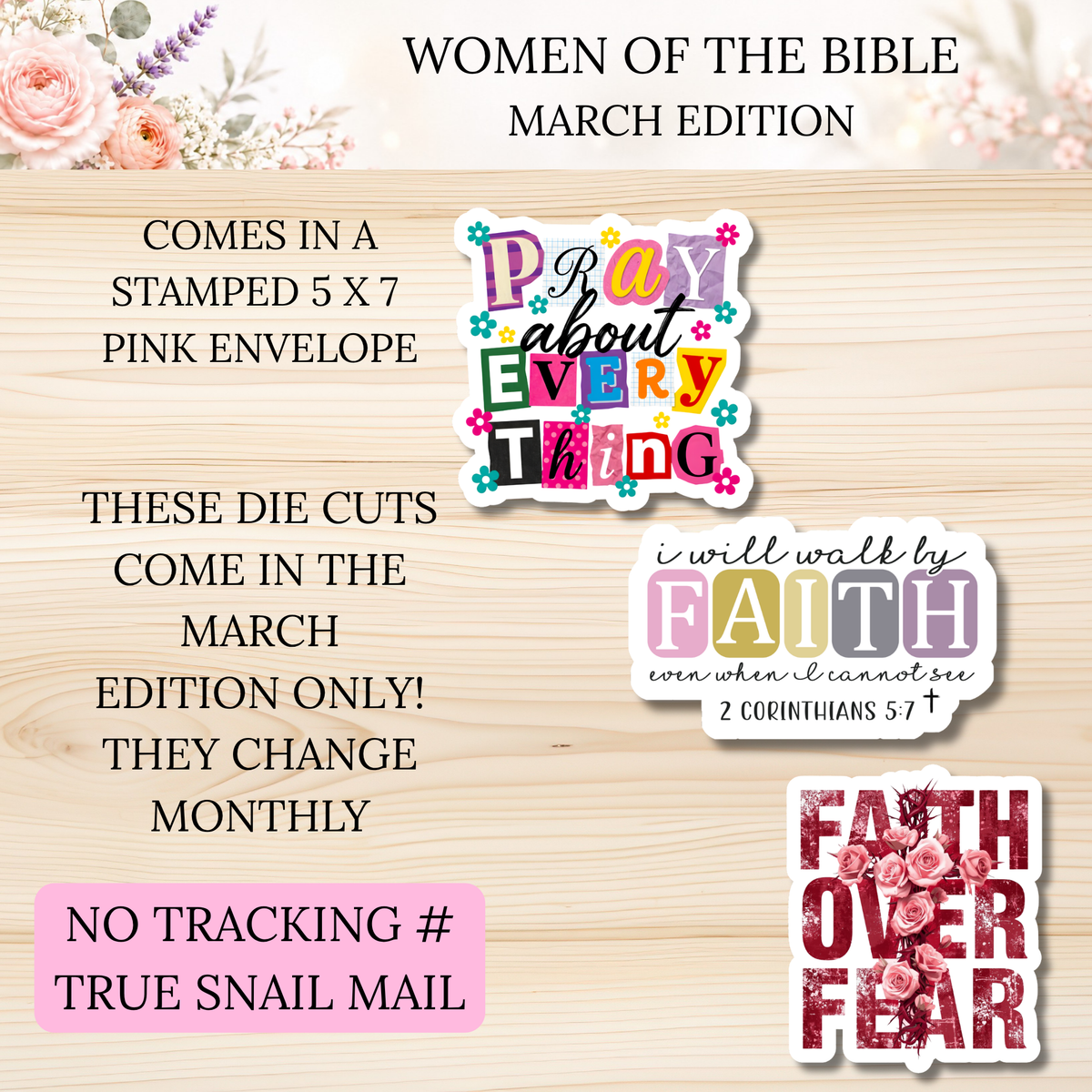 Women of the Bible Snail Mail Stickers MARCH PAST EDITION Listing