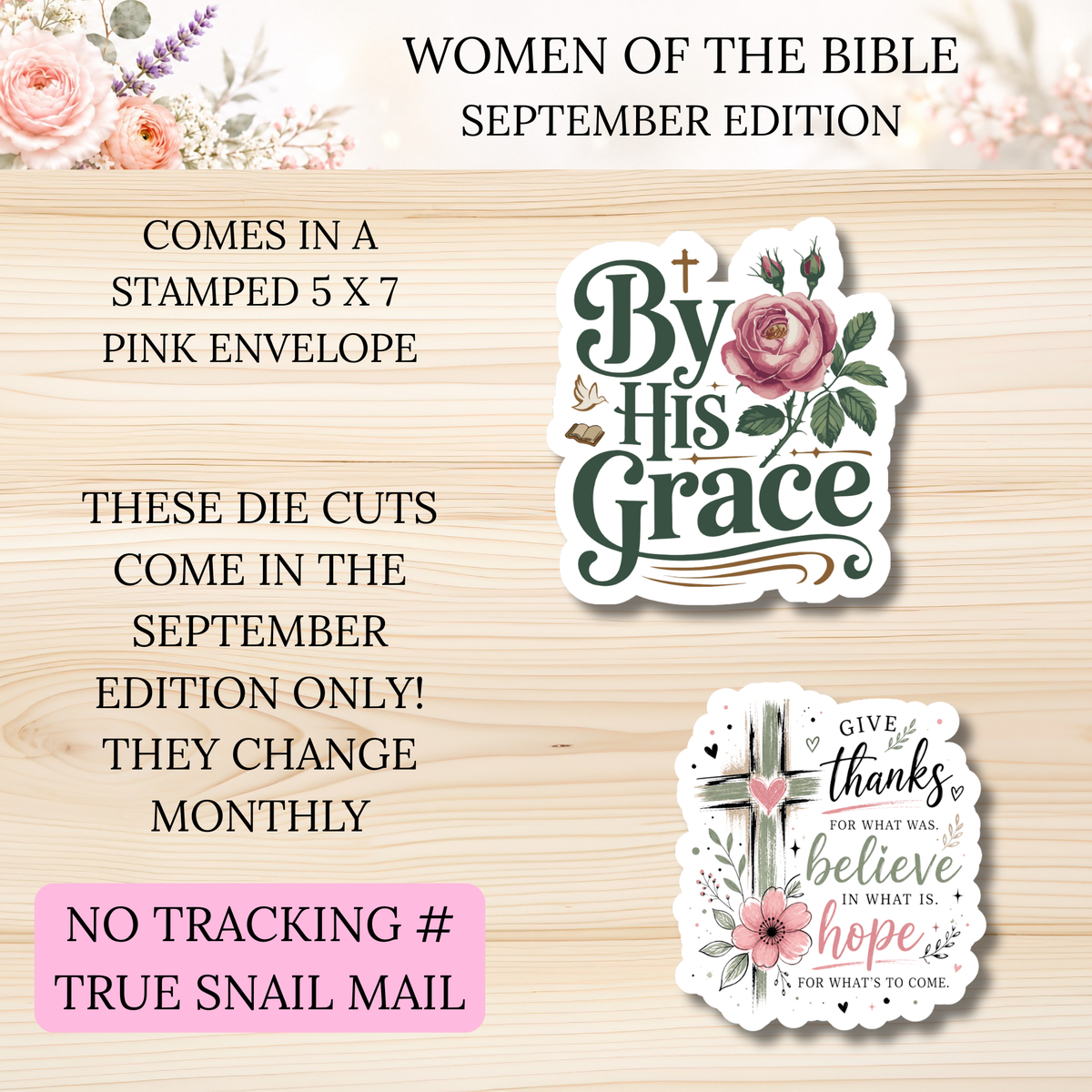 Women of the Bible Snail Mail Stickers SEPTEMBER PAST EDITION Listing
