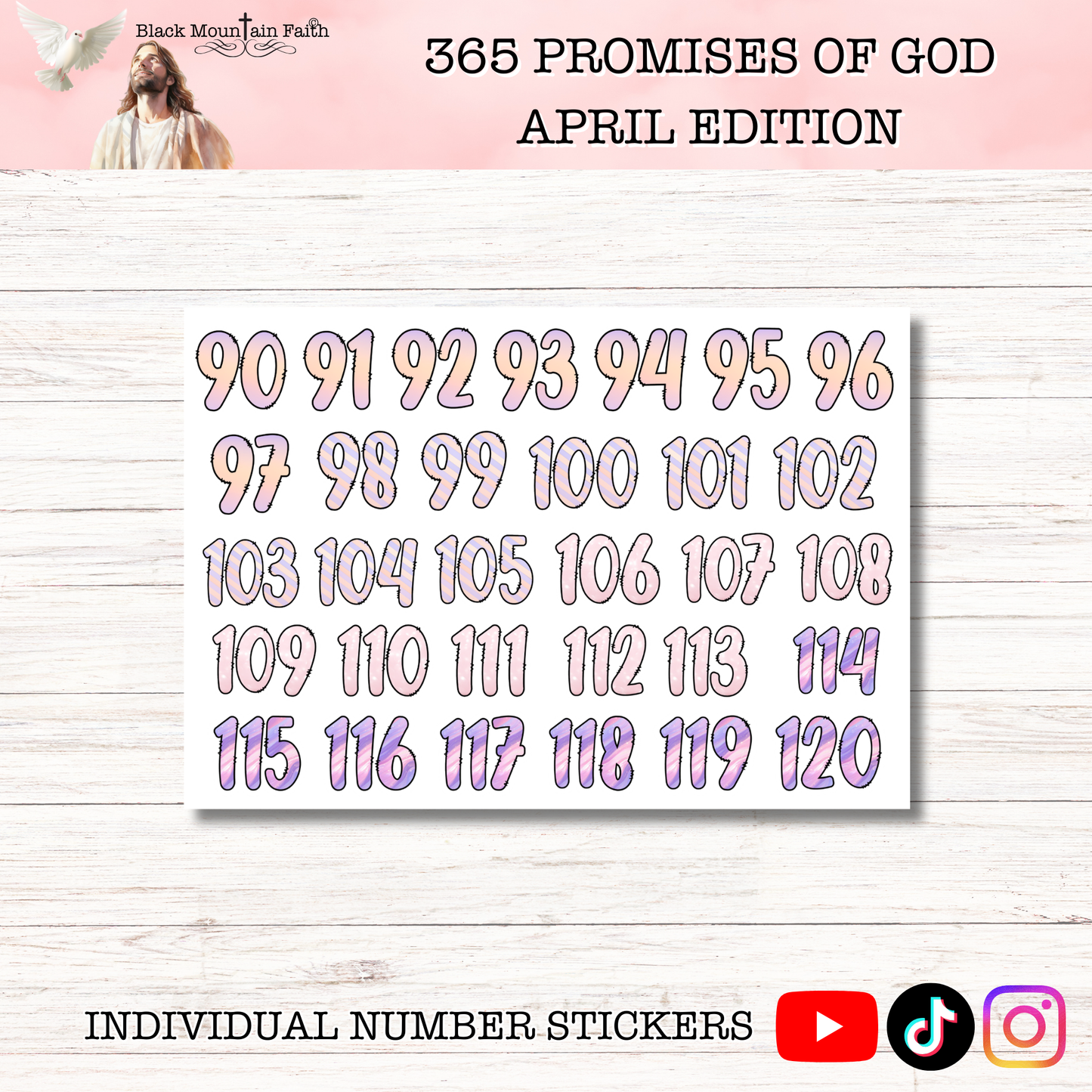 365 Promises of God Sticker Subscription Club MONTHLY EDITION