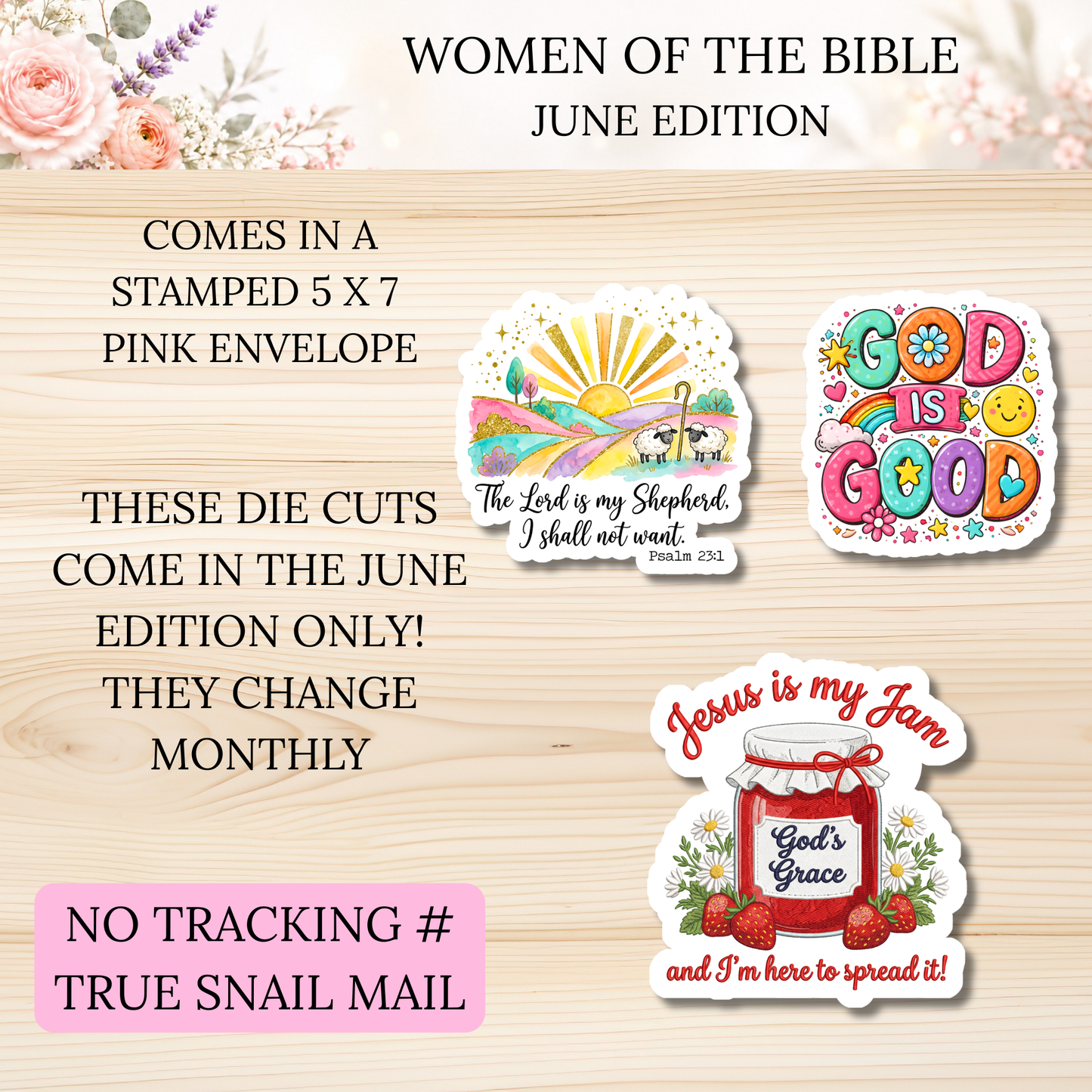 Women of the Bible Snail Mail Stickers JUNE PAST EDITION Listing