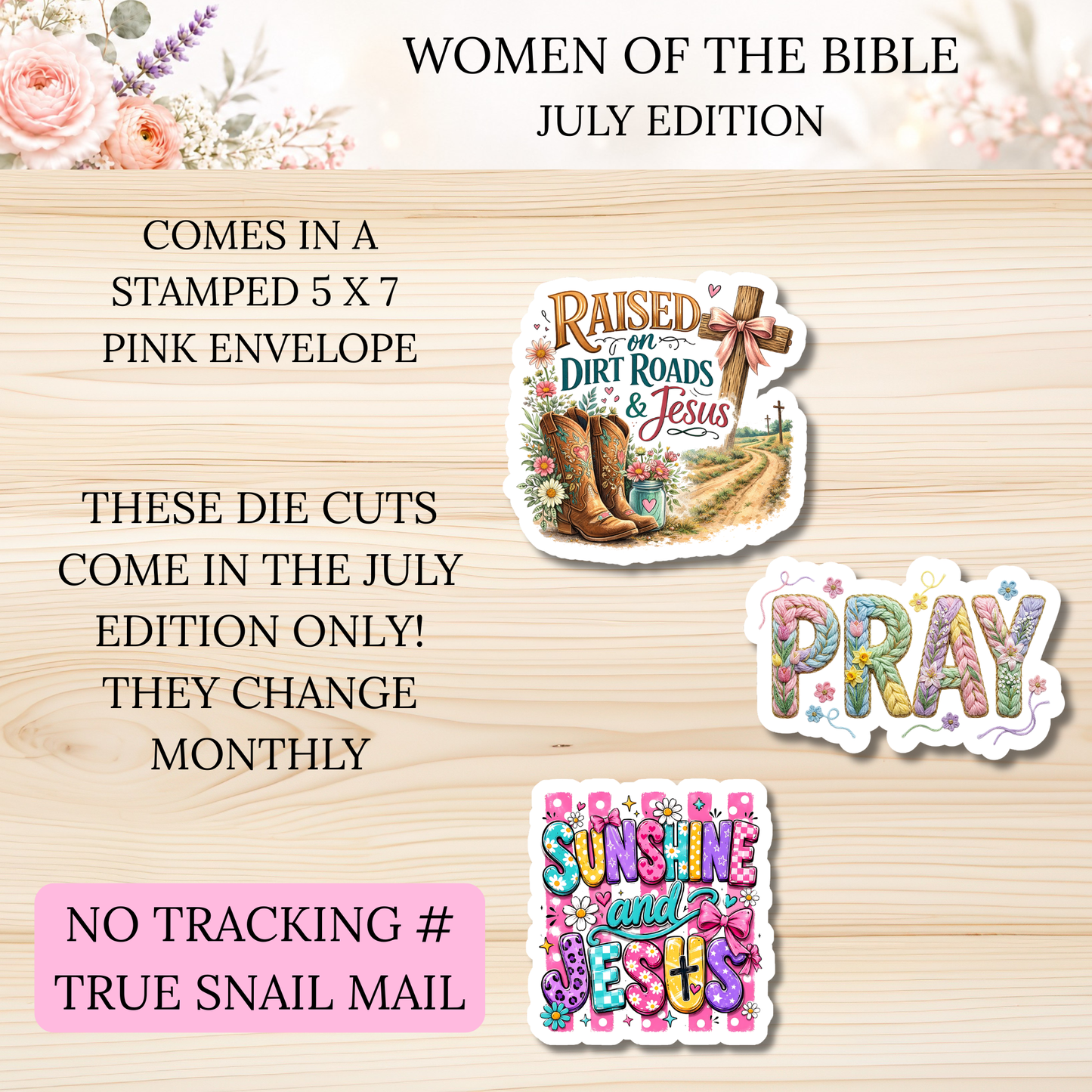Women of the Bible Snail Mail Stickers JULY PAST EDITION Listing