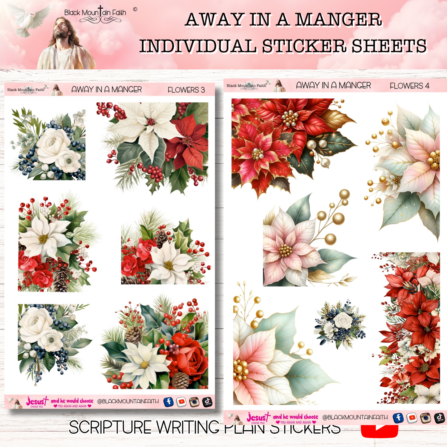 Away in a Manger Scripture Writing Plan Stickers