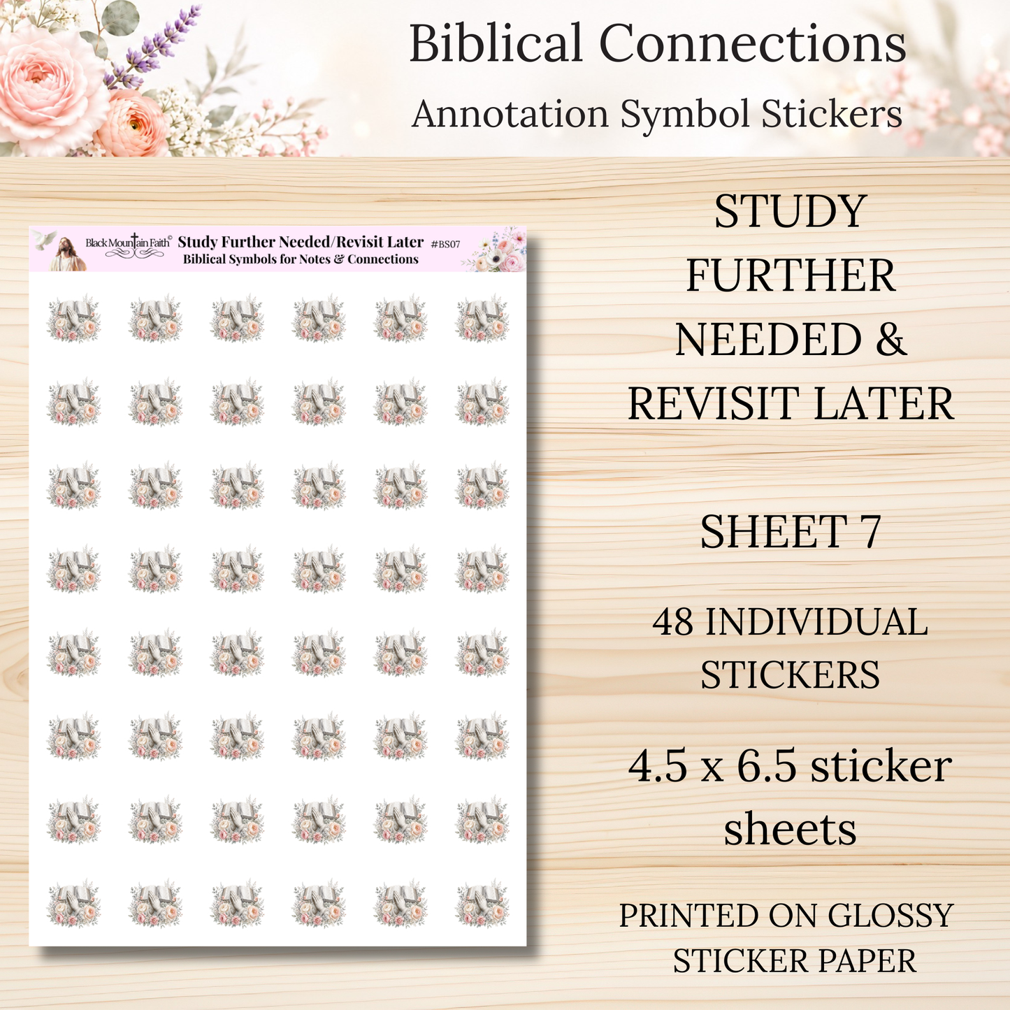 INDIVIDUAL Biblical Connections Annotation Symbol Stickers | Bible Study
